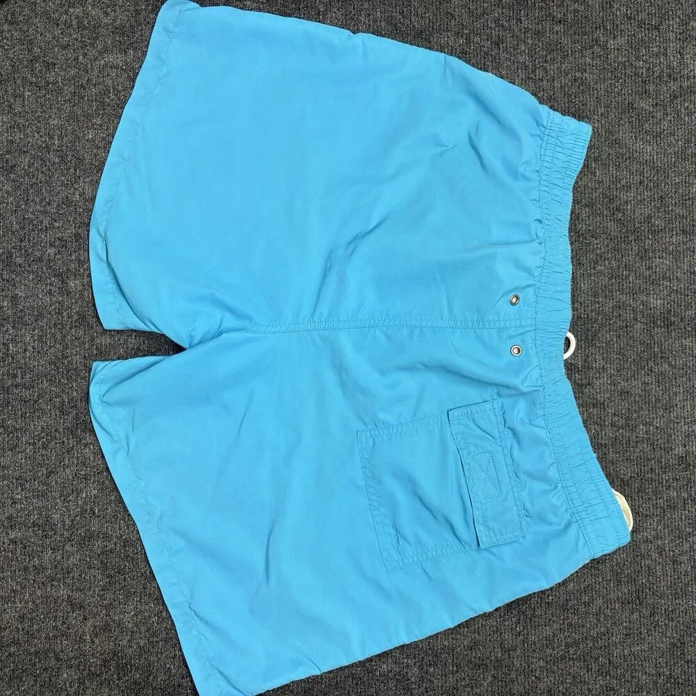 Vintage Polo Ralph Lauren Swim Trunks Shorts Mens XL Blue Yellow Pony Mesh Lined